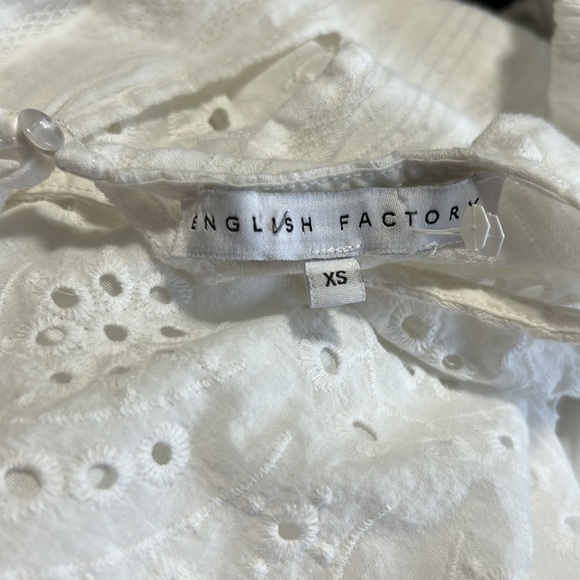 TUCKERNUCK English Factory Eyelet Dress White Side Zip Sz XS - Picture 9 of 11